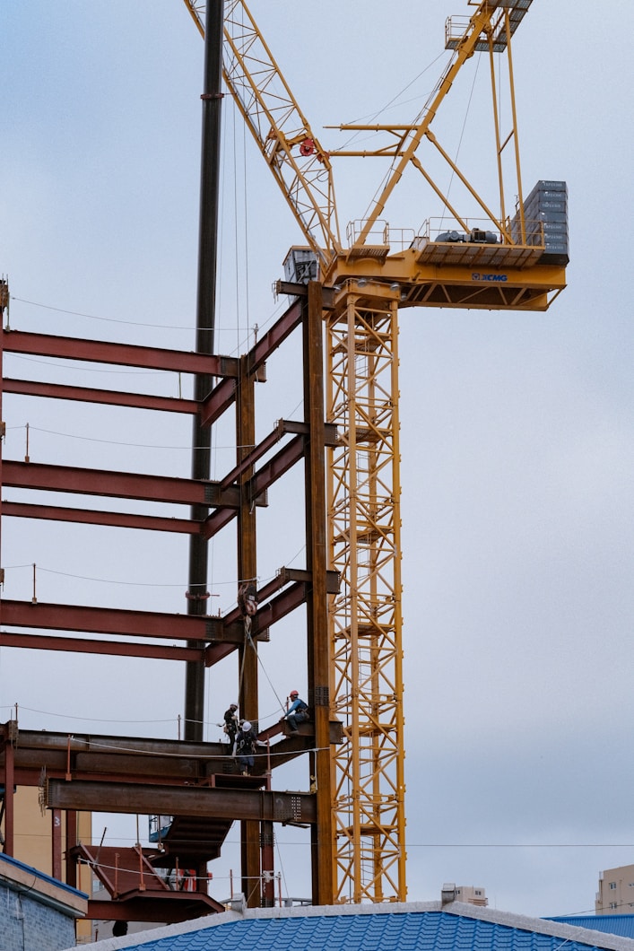 Steel erection site